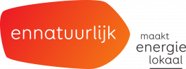 Logo Ennatuurlijk met tekst 'Maakt energie lokaal'