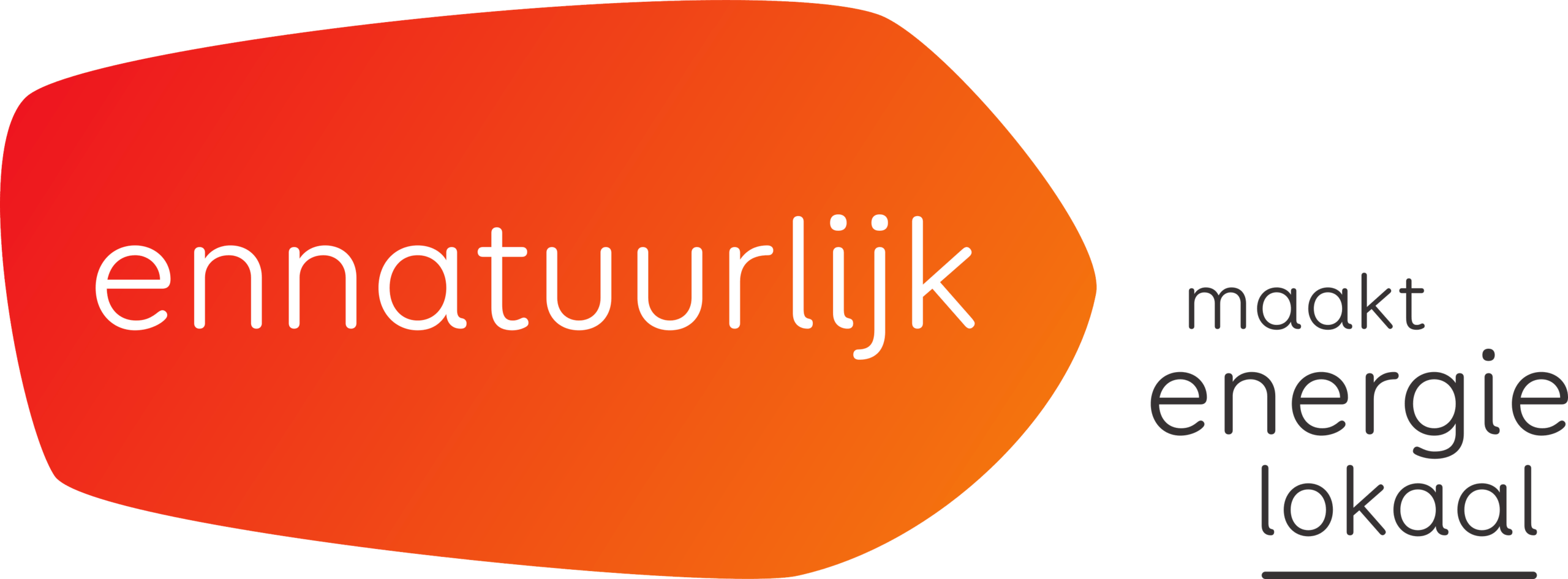 Logo Ennatuurlijk met tekst 'Maakt energie lokaal'